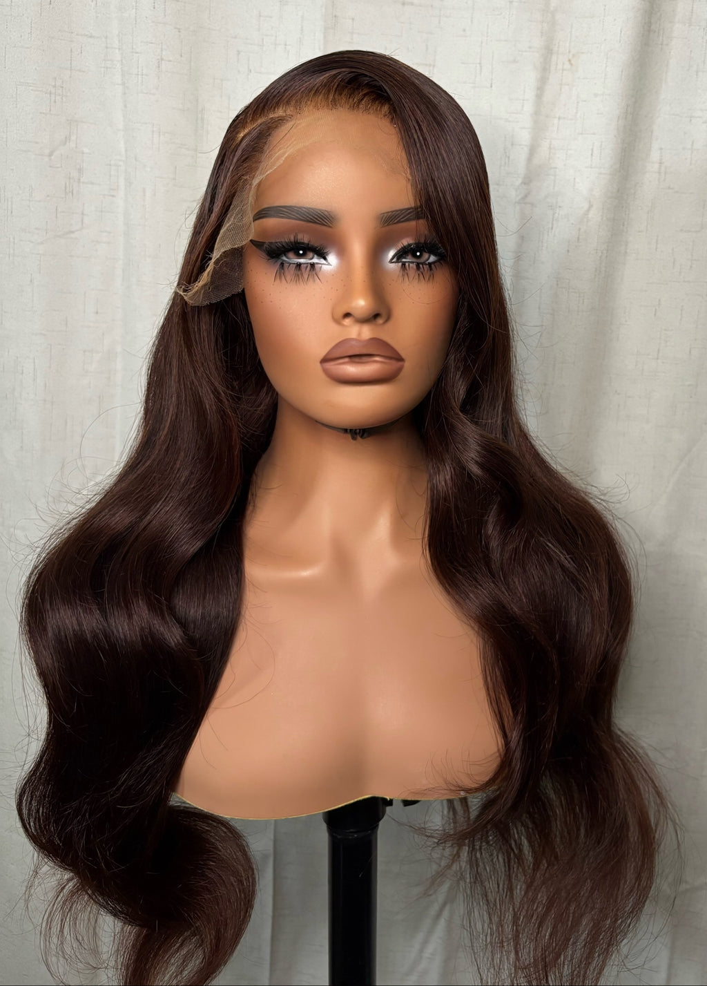 Brown Body Wave 22 inch HD Human Hair Lace Front Wig 13x6