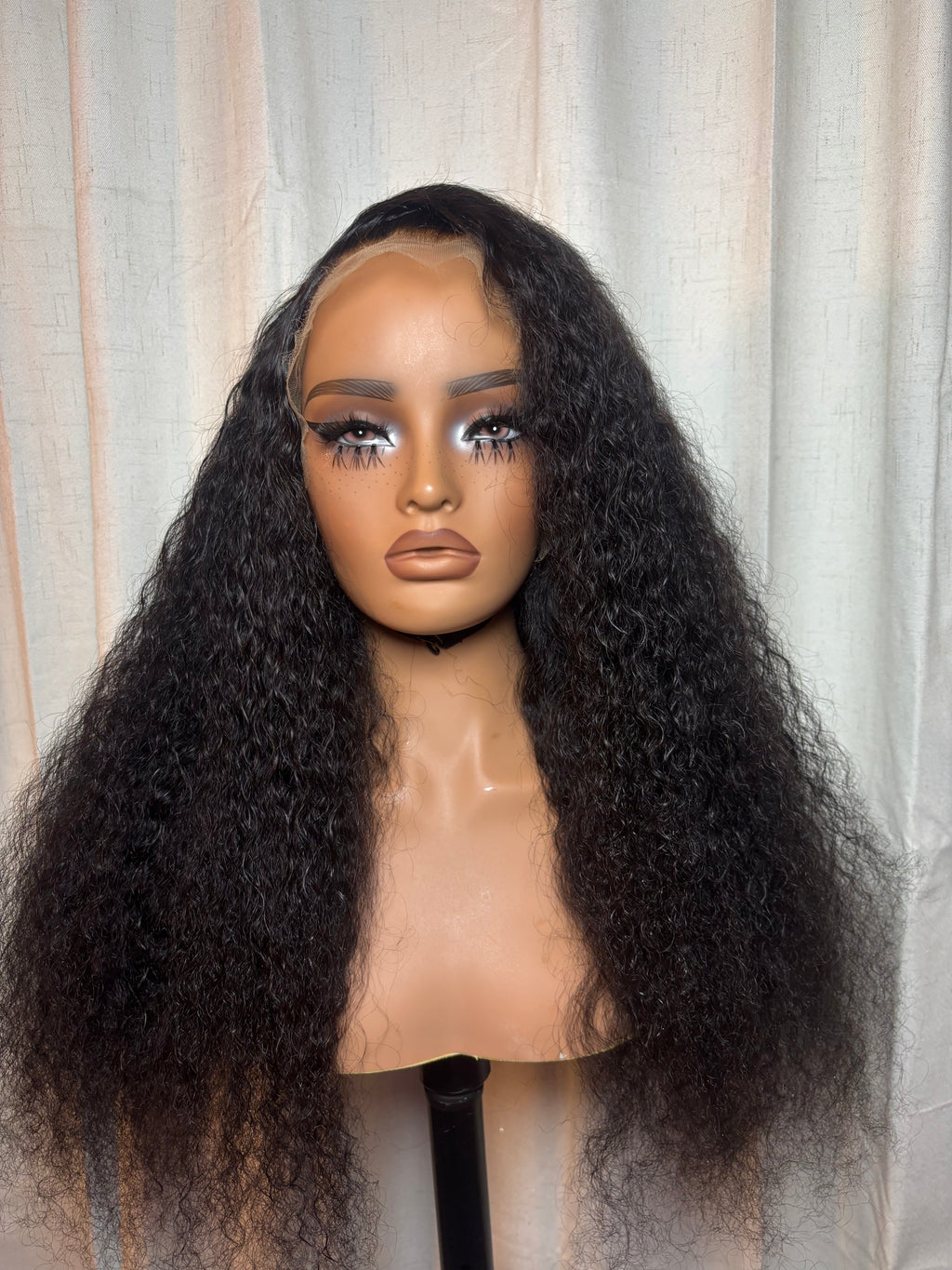 Black Deep Wave  Wave 22 inch HD Human Hair Lace Front Wig 13x6 300%