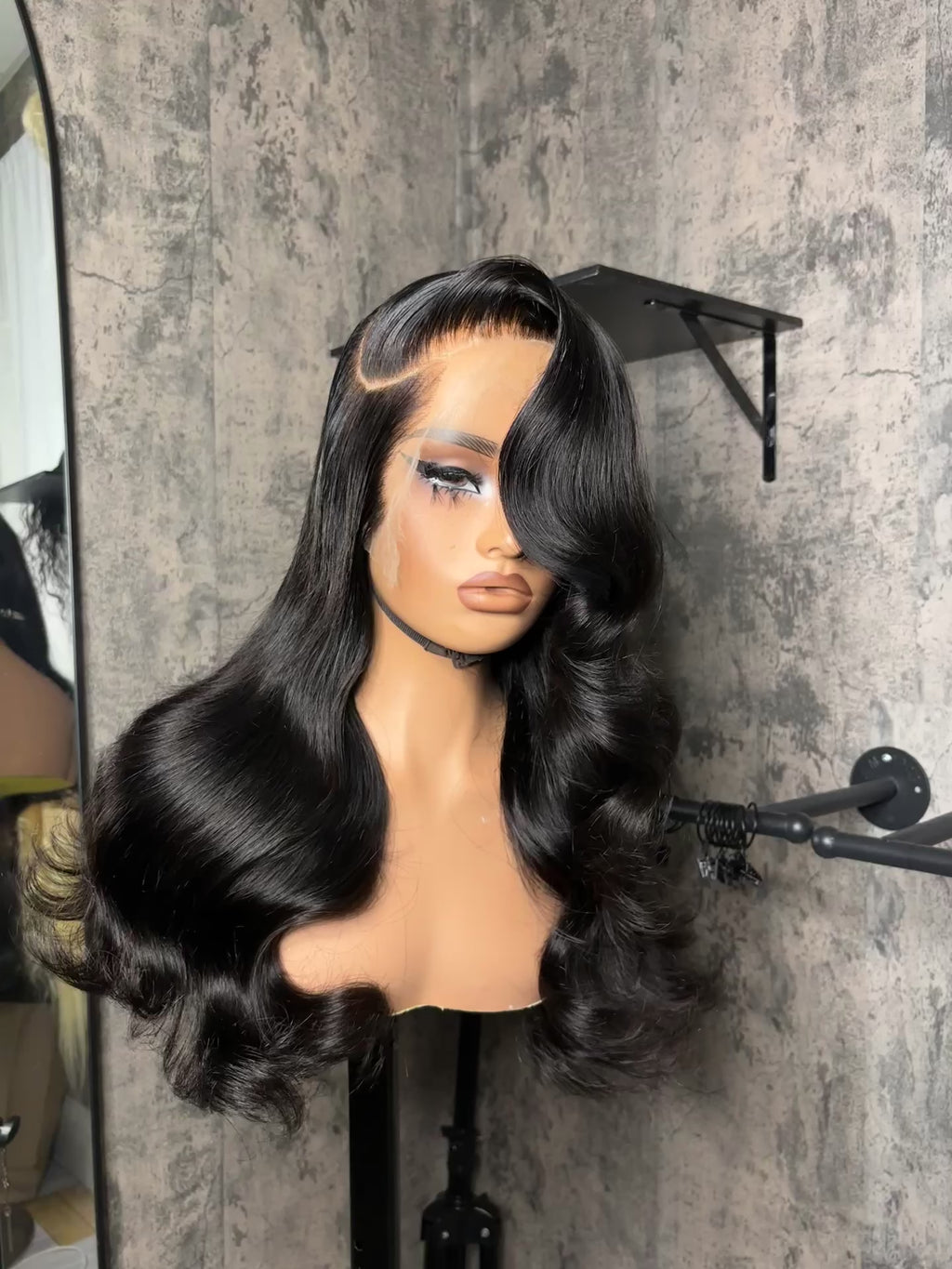 Black Body Wave 22 inch HD Human Hair Lace Front Wig 13x6