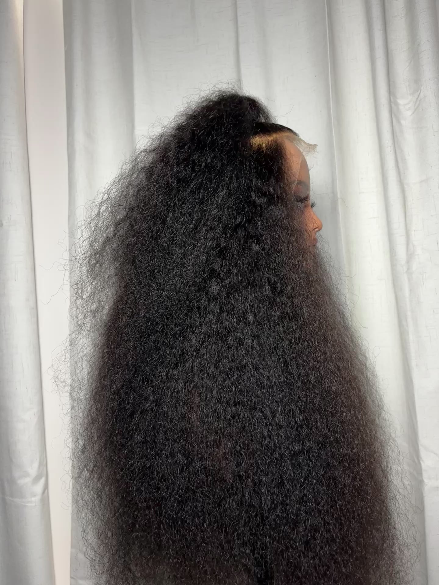 Black Deep Wave  Wave 22 inch HD Human Hair Lace Front Wig 13x6 300%