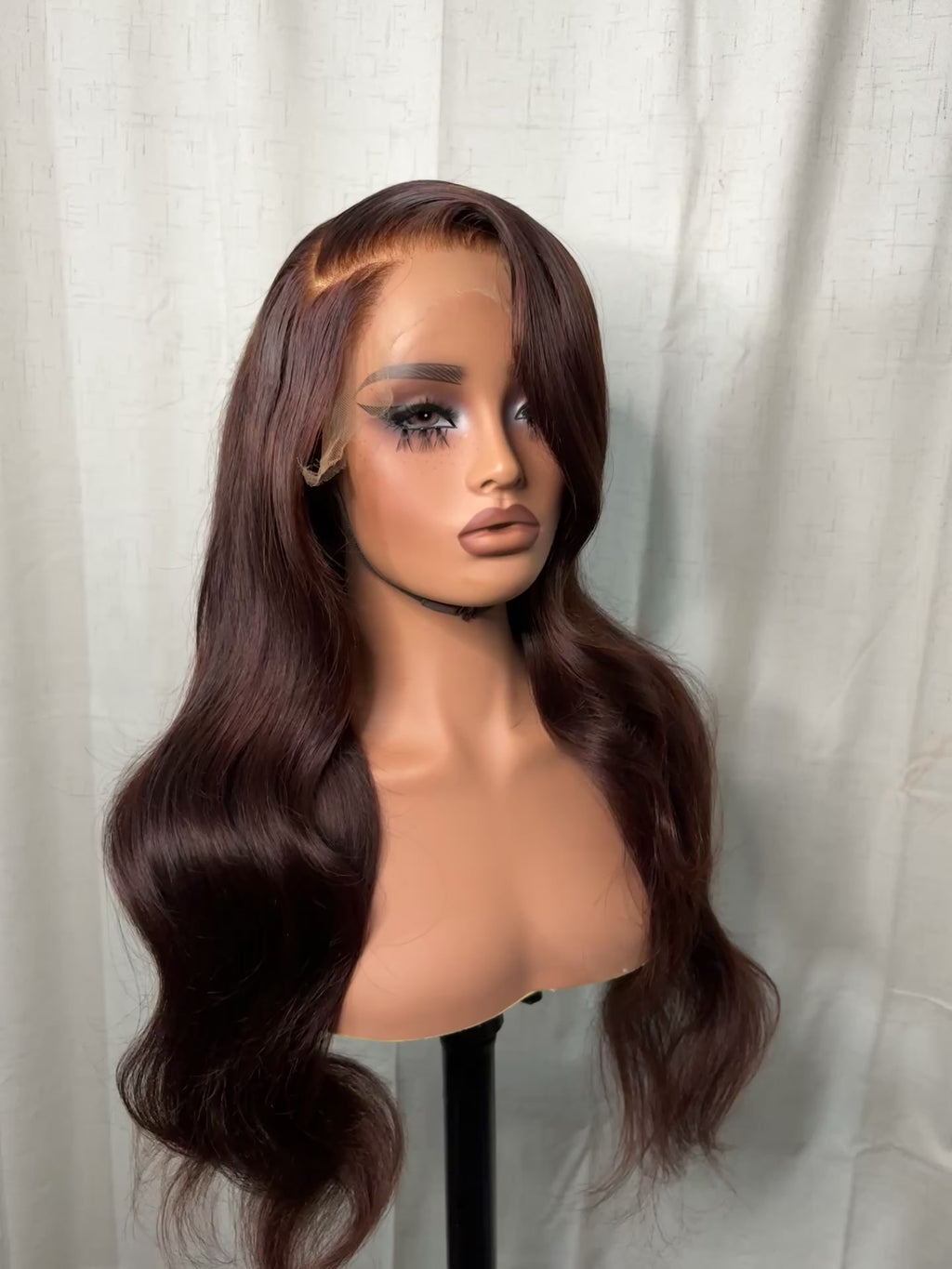 Brown Body Wave 22 inch HD Human Hair Lace Front Wig 13x6