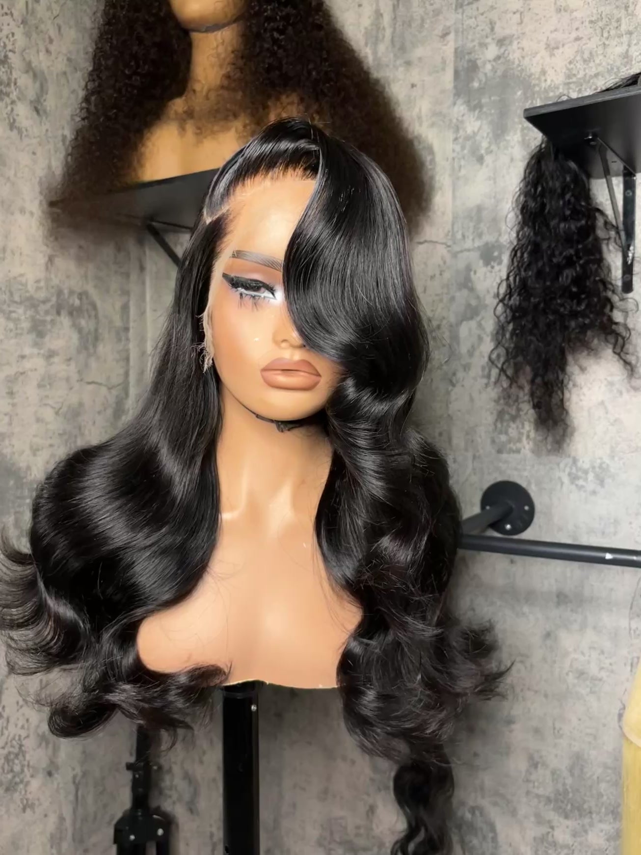 Black Body Wave 22 inch HD Human Hair Lace Front Wig 13x6