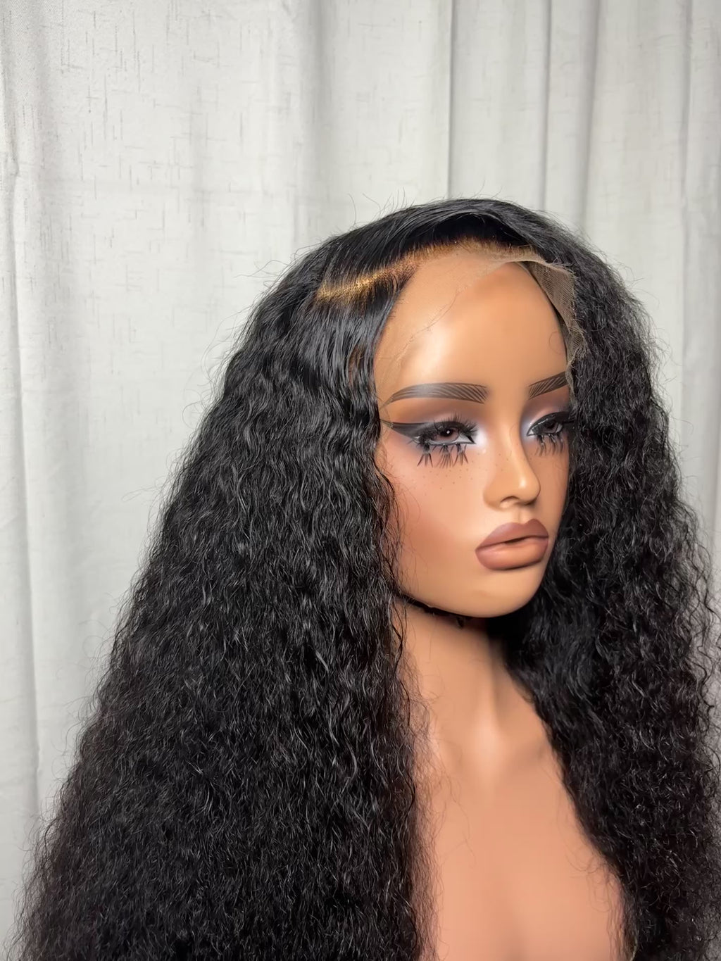 Black Deep Wave  Wave 22 inch HD Human Hair Lace Front Wig 13x6 300%